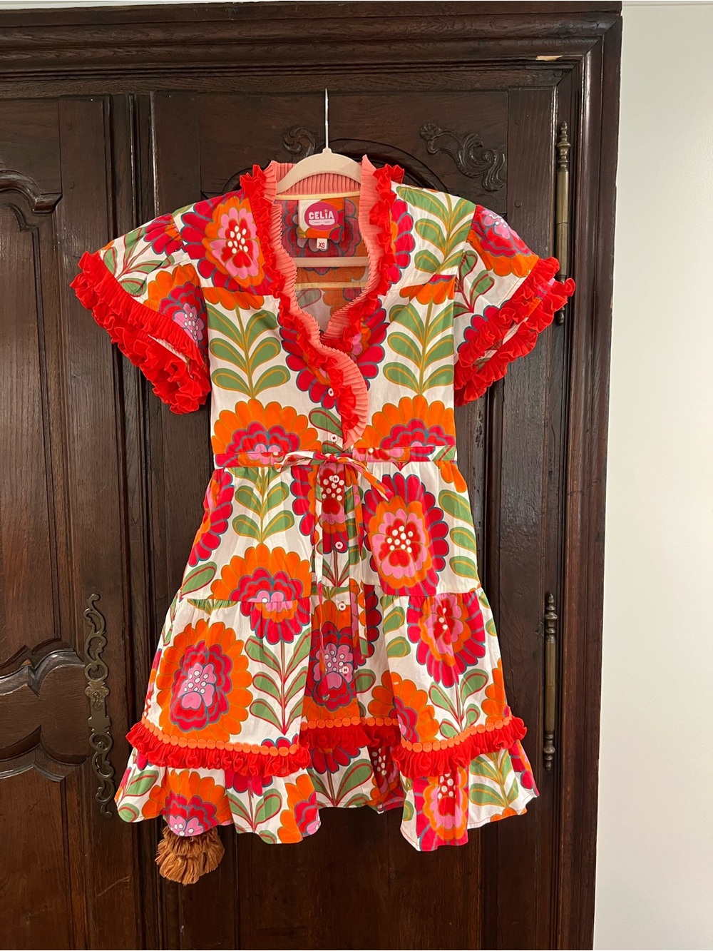 Celia B Petalite dress red multi